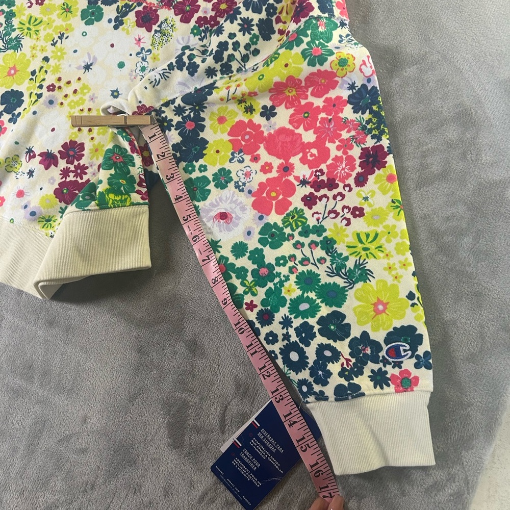 Champion flower power campus French terry cropped sweatshirt - Picture 15 of 15